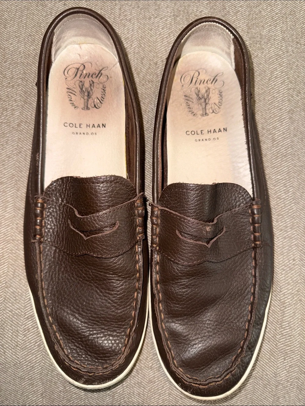 Cole Haan Dark Brown Leather Penny Loafers